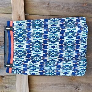 Plenty by Tracy Reese Blue Pattern Pencil Skirt